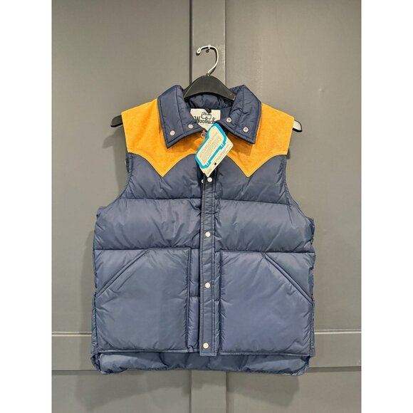 Woolrich Goose Down Puffer Vest Men’s Medium Blue New with Tag - Picture 1 of 5